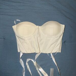 Princess Polly Cream Bustier Bra